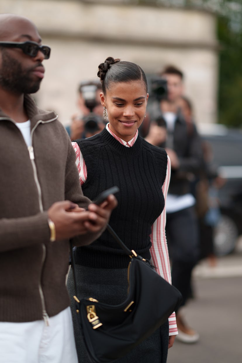 Braided bun Milan Fashion Week S/S 2024