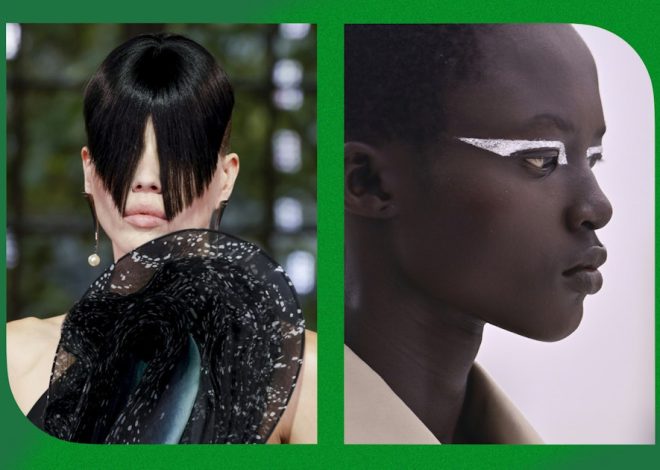 Reverse Cutout Bangs, Silver Cat Eyes, & More Top Paris Fashion Week Beauty Moments