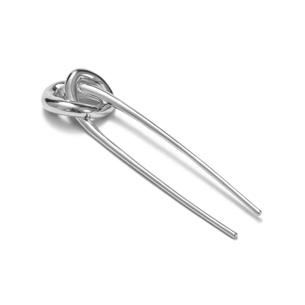 silver knot hair pin