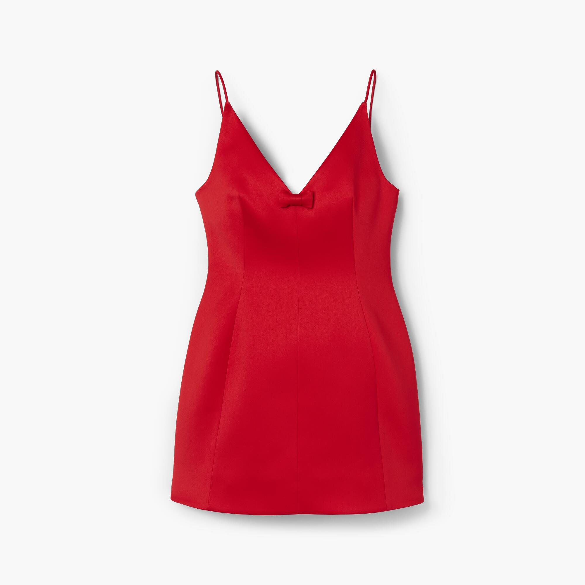 a red satin Marc Jacobs dress