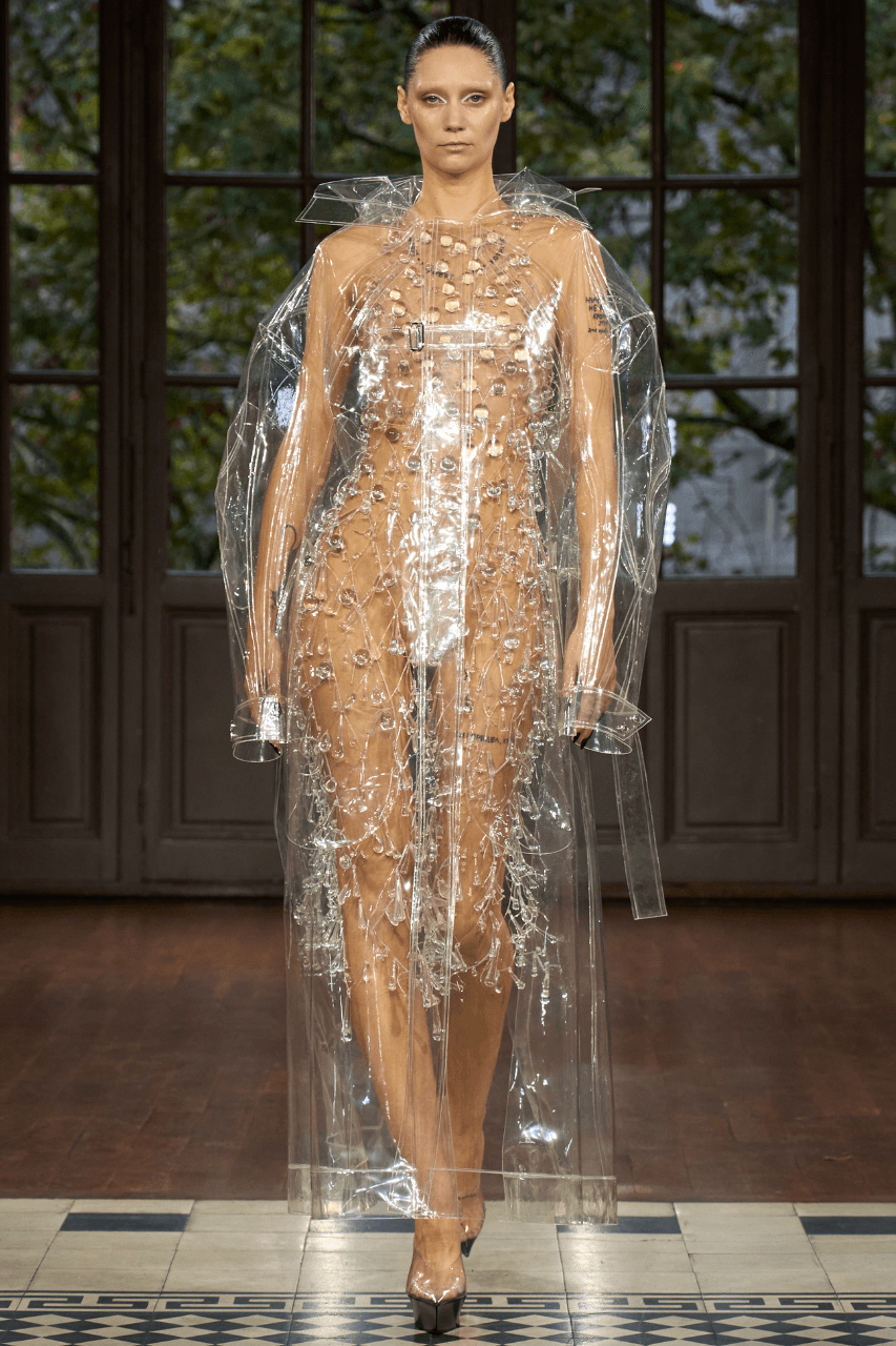 Plastic, fashion, nude, sheer, trend, mugler, natasha zinko, bottega veneta, mm6, ss25