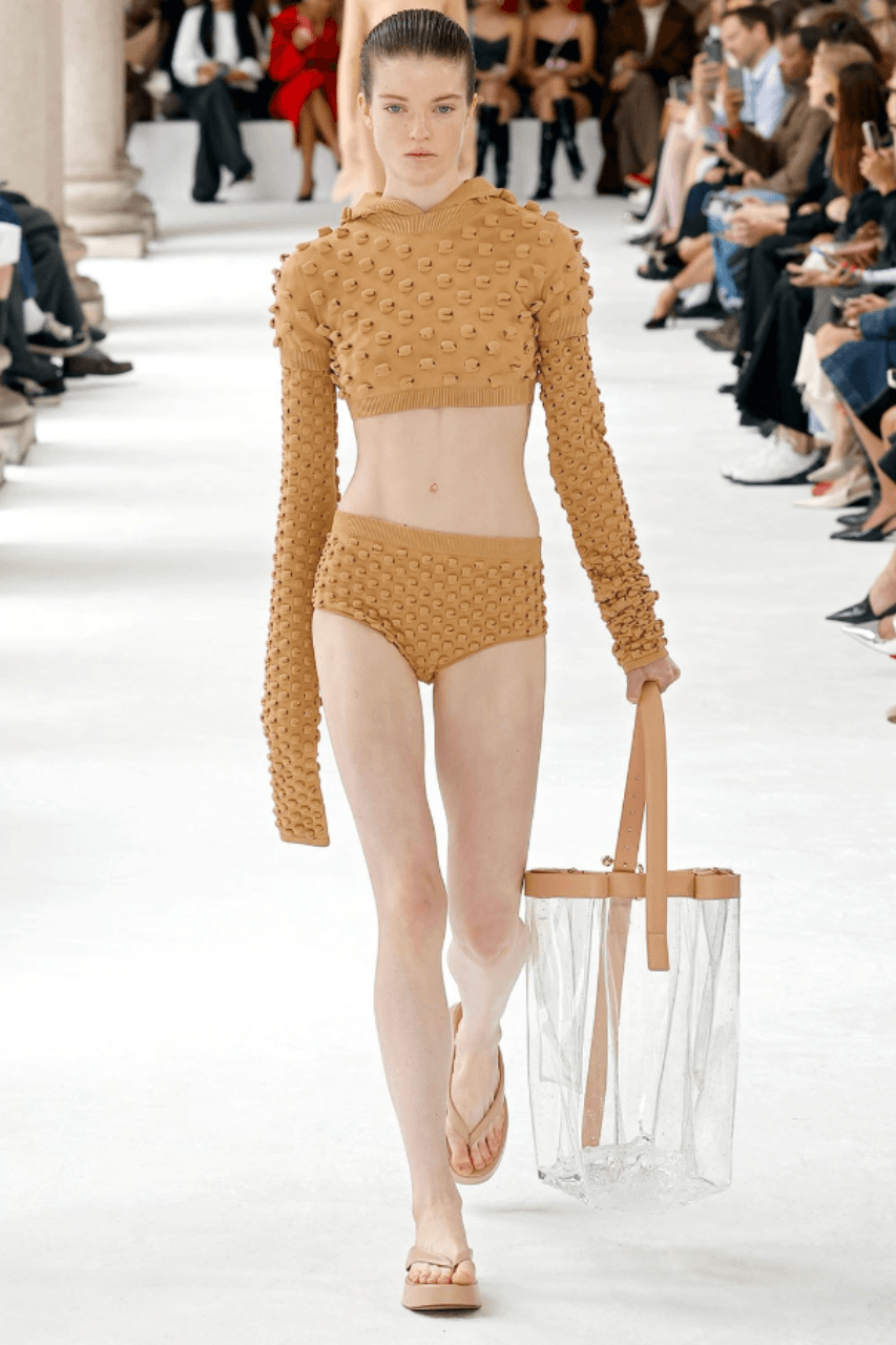 Plastic, fashion, nude, sheer, trend, mugler, natasha zinko, bottega veneta, mm6, ss25