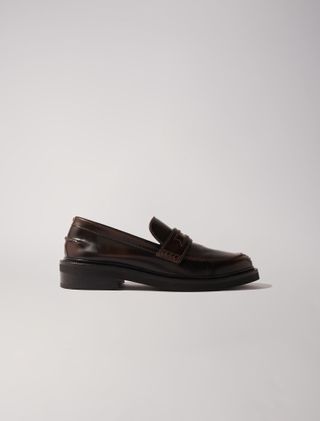 Brushed Leather Loafers