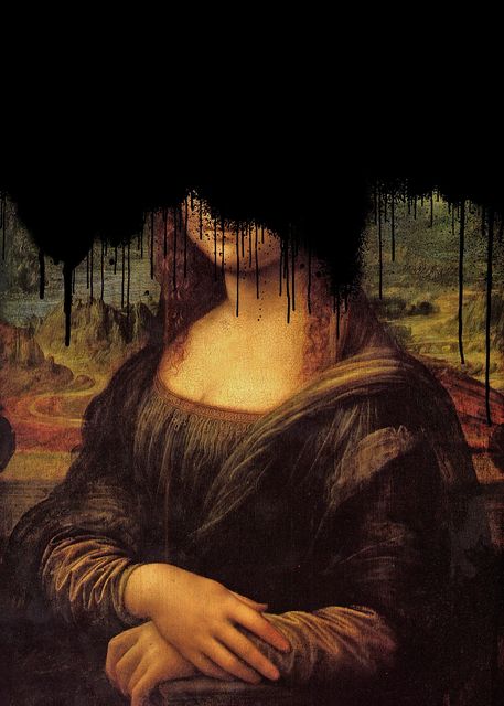 Mona Lisa graffiti print, £13, Ink & Drop