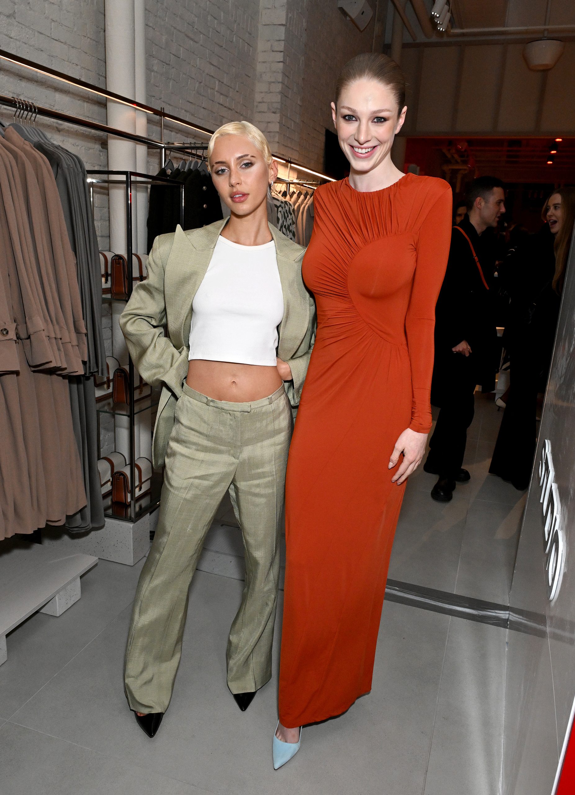 Iris Law and Hunter Schafer at the H&M Party held at H&M Soho on February 7, 2024 in New York, New York. (Photo by Gilbert Flores/WWD via Getty Images)