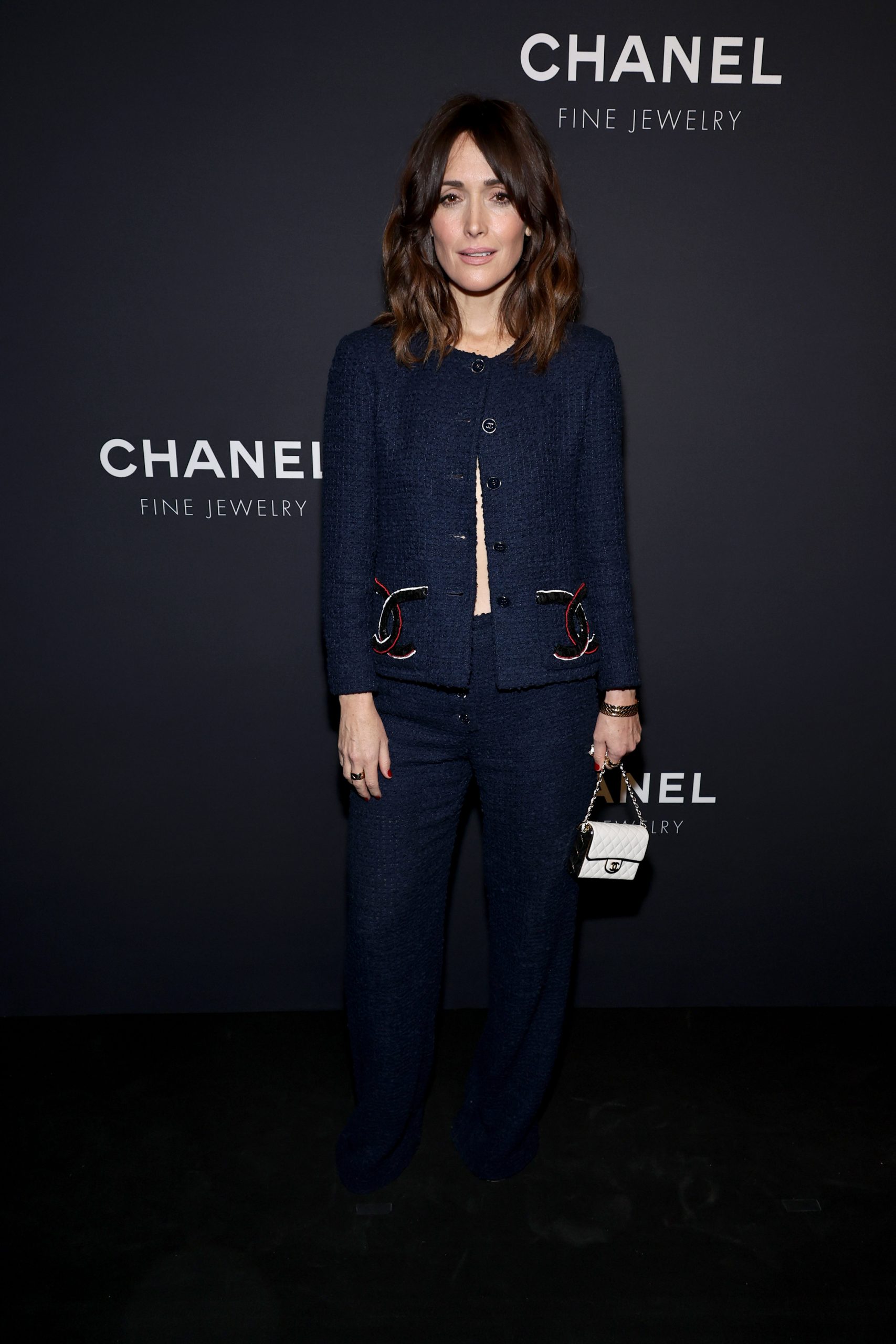 NEW YORK, NEW YORK - FEBRUARY 07: Rose Byrne, wearing CHANEL, attends the CHANEL Dinner to celebrate the Watches & Fine Jewelry Fifth Avenue Flagship Boutique Opening on February 07, 2024 in New York City. (Photo by Jamie McCarthy/WireImage)