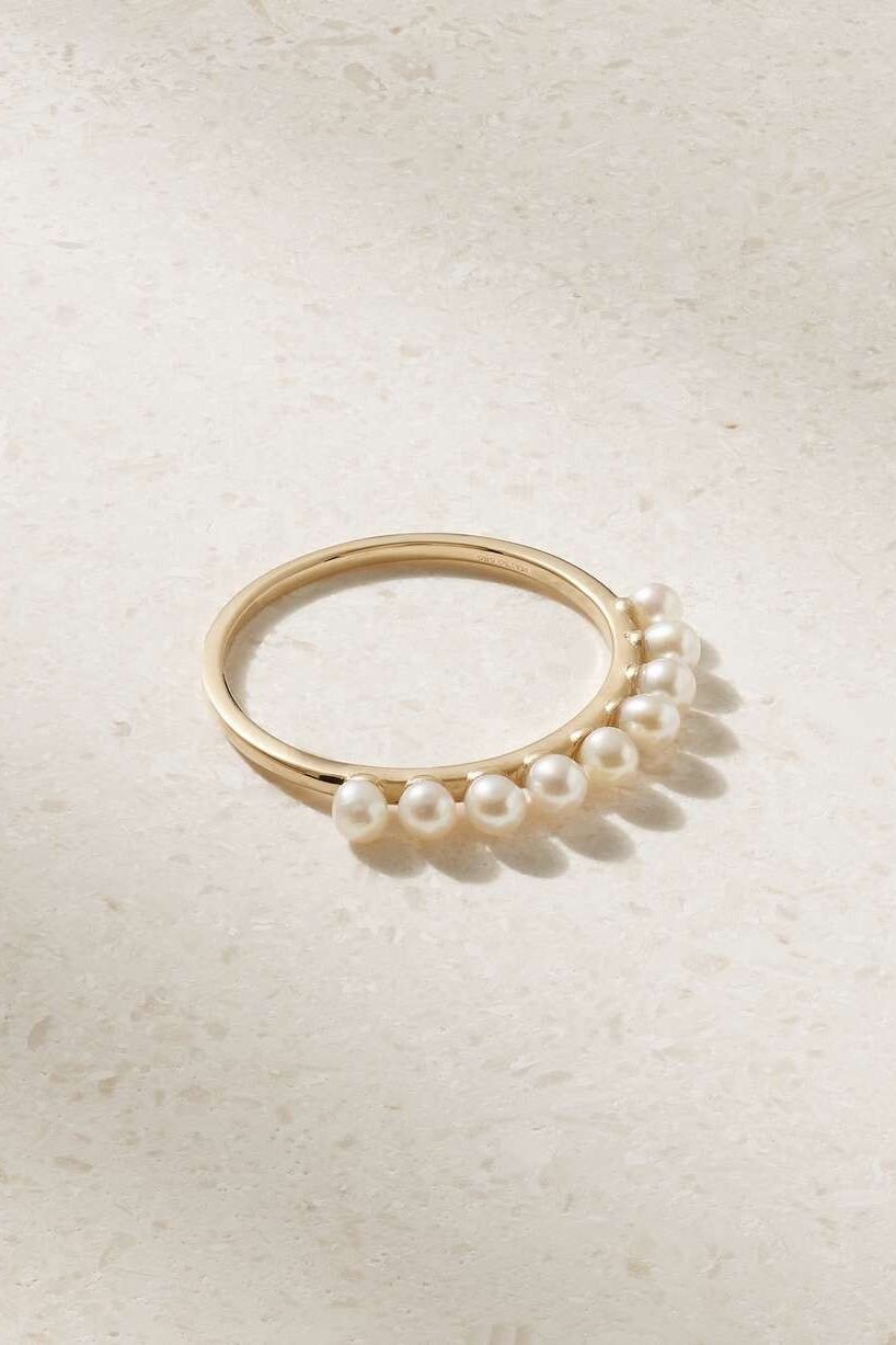 MATEO 14-karat gold pearl ring