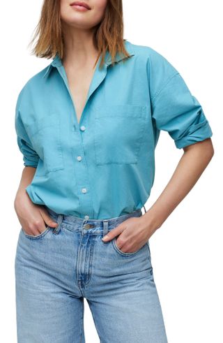 Madewell, The Oversize Straight Hem Signature Poplin Shirt