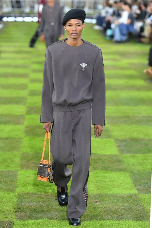 Lebogang Malope walks the Louis Vuitton men's spring-summer 2025 showcase