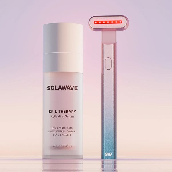 Solawave Skincare Wand and Skin Therapy Serum Bundle